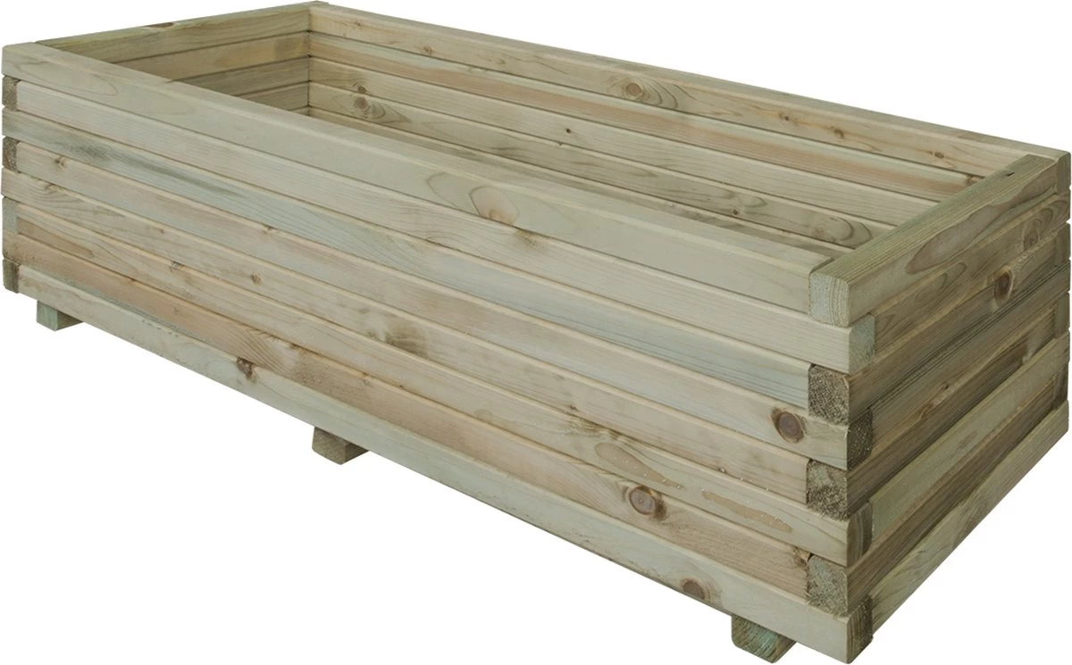 Intergard Houten Bloembakken Plantenbakken Rechthoek 80x40x35cm 6 Intergard Houten Bloembakken Plantenbakken Rechthoek 80x40x35cm - Afbeelding 4