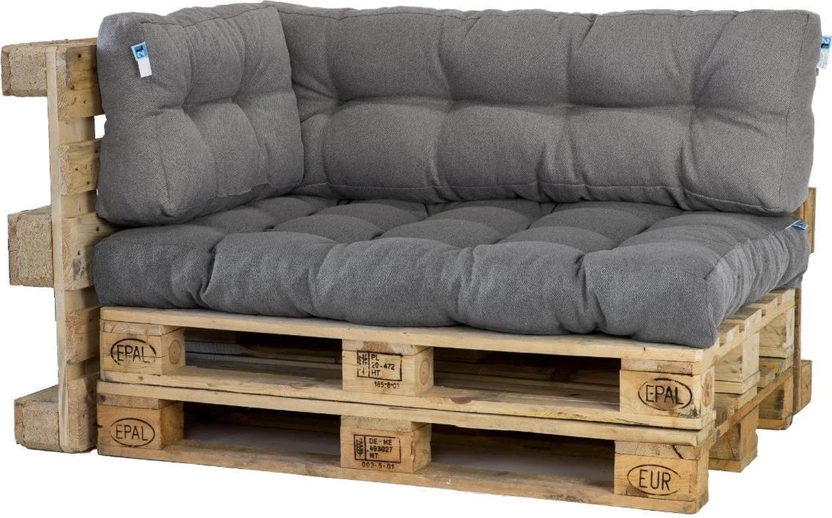 2L Home & Garden Rugkussen Metro Grijs - 60 X 40cm 10 2L Home & Garden Rugkussen Metro Grijs - 60 X 40cm - Afbeelding 9