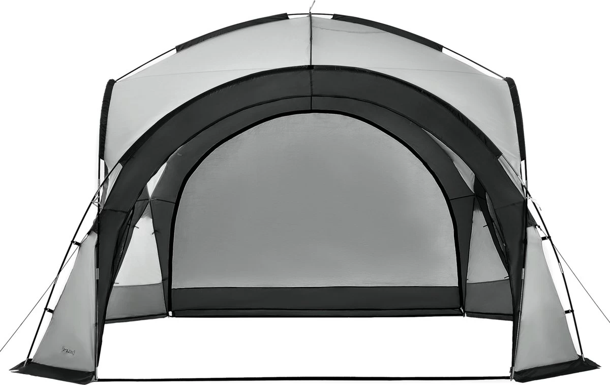 Pro-Tec Paviljoen Grästorp Met LED-verlichting 345x345x247 Cm Donkergrijs 9 Pro-Tec Paviljoen Grästorp Met LED-verlichting 345x345x247 Cm Donkergrijs - Afbeelding 7