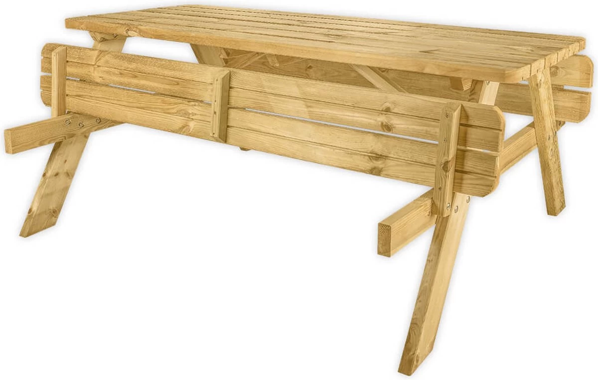 Goedkopepicknicktafels.nl | 180cm Lange Picknicktafel | Tuintafel 6 Persoons | De Luxe 180cm Lang | Geïmpregneerd Grenen Hout! 7 Goedkopepicknicktafels.nl | 180cm Lange Picknicktafel | Tuintafel 6 Persoons | De Luxe 180cm Lang | Geïmpregneerd Grenen Hout! - Afbeelding 5