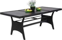 Casaria Polyrattan Tuintafel - WPC Tafelblad 190x90x74 Cm – Zwart 19 Casaria Polyrattan Tuintafel - WPC Tafelblad 190x90x74 Cm – Zwart -Tuinverzorgings Winkel 1200x783 2