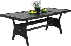 Casaria Polyrattan Tuintafel - WPC Tafelblad 190x90x74 Cm – Zwart 18 Casaria Polyrattan Tuintafel - WPC Tafelblad 190x90x74 Cm – Zwart -Tuinverzorgings Winkel 1200x784 1