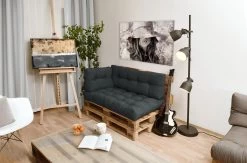 Beautissu Style – Palletkussen Set – 1x Zitkussen 120x80 Cm & 1x Rugkussen 120x40 Cm – Graphiet Grijs -Tuinverzorgings Winkel 1200x793 5