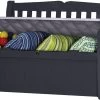 Keter Eden Garden Bench Opbergbank - 265L - 140x60x84cm - Zwart/Grijs -Tuinverzorgings Winkel 1200x795