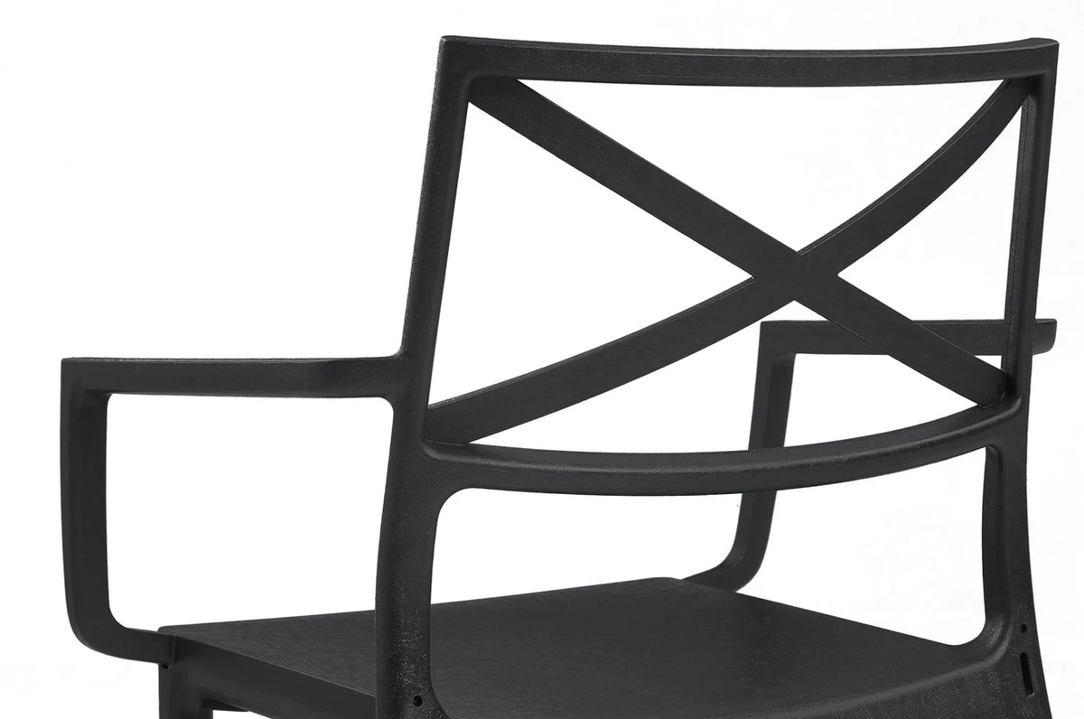 Keter Metalix Tuinstoelen - 4 Stuks - 53,3x60,2x81,3 Cm - Zwart 6 Keter Metalix Tuinstoelen - 4 Stuks - 53,3x60,2x81,3 Cm - Zwart - Afbeelding 4