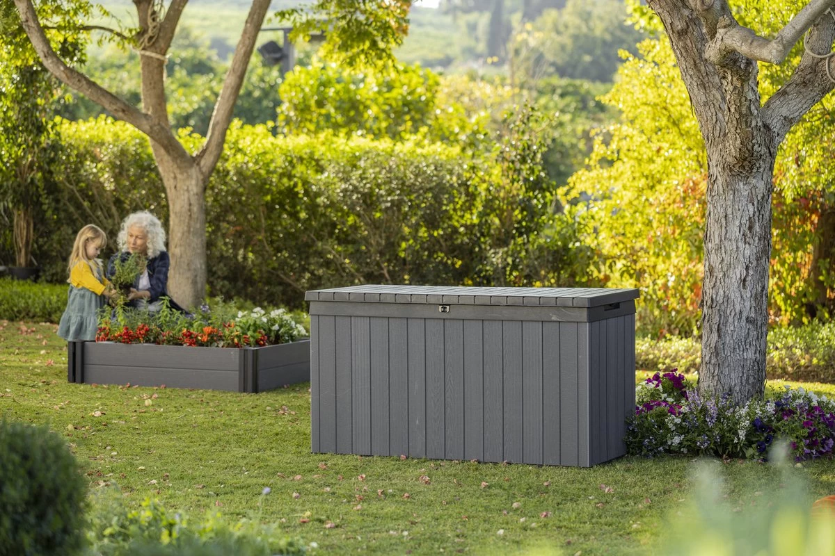 Keter Darwin Opbergbox - 570L - 142,5x65,5x78,2cm - Grijs 4 Keter Darwin Opbergbox - 570L - 142,5x65,5x78,2cm - Grijs - Afbeelding 2