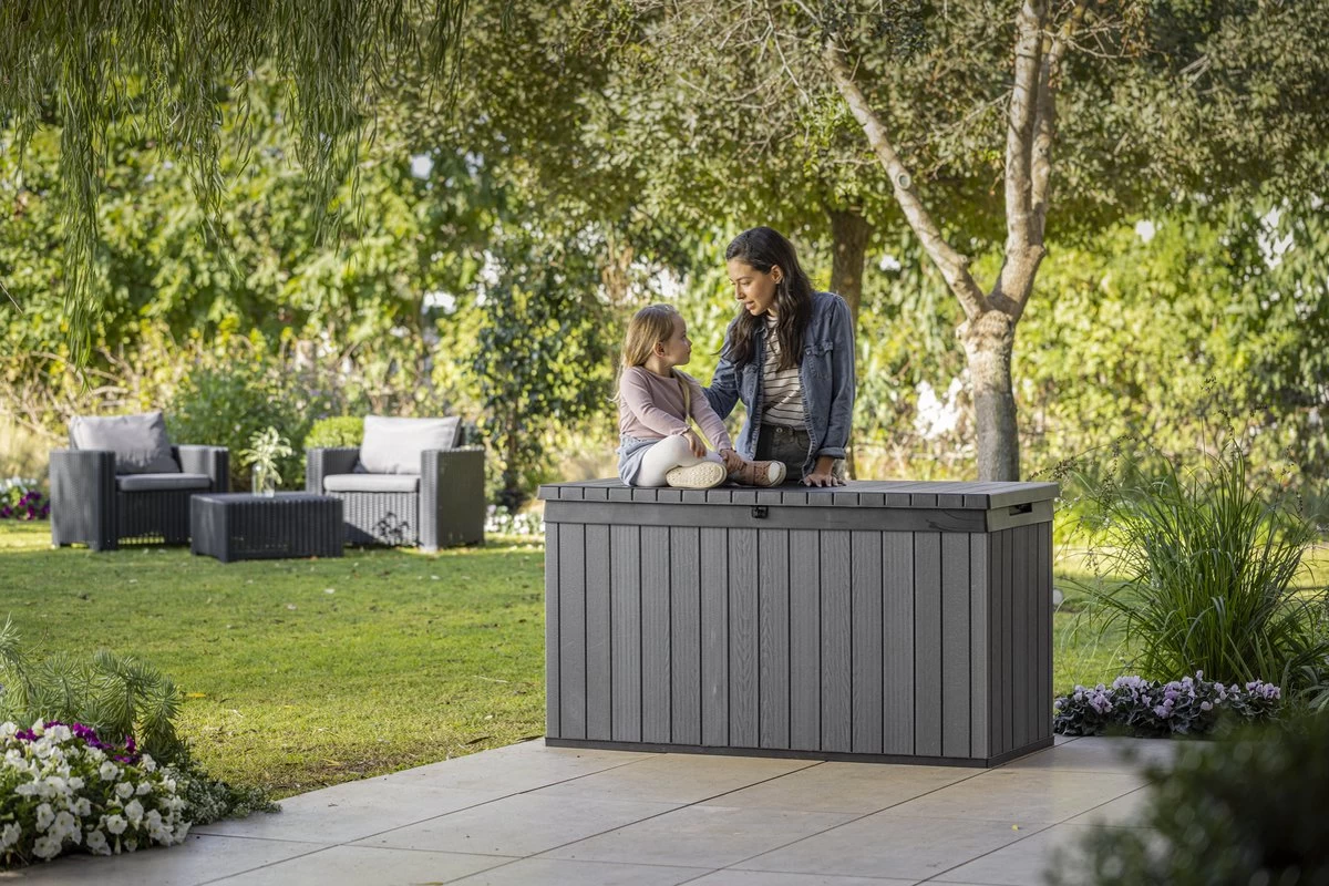 Keter Darwin Opbergbox - 570L - 142,5x65,5x78,2cm - Grijs 9 Keter Darwin Opbergbox - 570L - 142,5x65,5x78,2cm - Grijs - Afbeelding 7