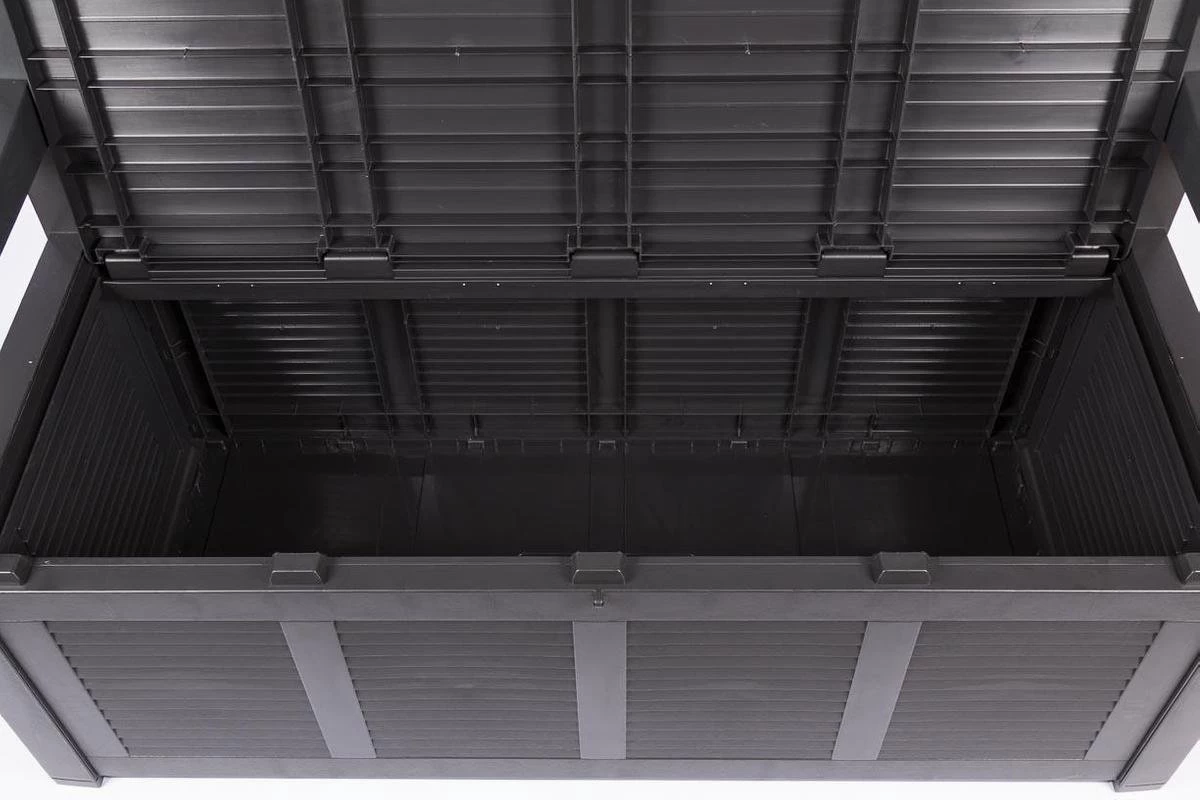 Merkloos Opbergbank Van Kunststof | 130 X 60 Cm | Antraciet 5 Merkloos Opbergbank Van Kunststof | 130 X 60 Cm | Antraciet - Afbeelding 3