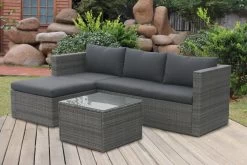 MaxxGarden Loungeset – Rattan Hoekset - 4 Persoons - Incl. Salontafel - Grijs -Tuinverzorgings Winkel 1200x800 155