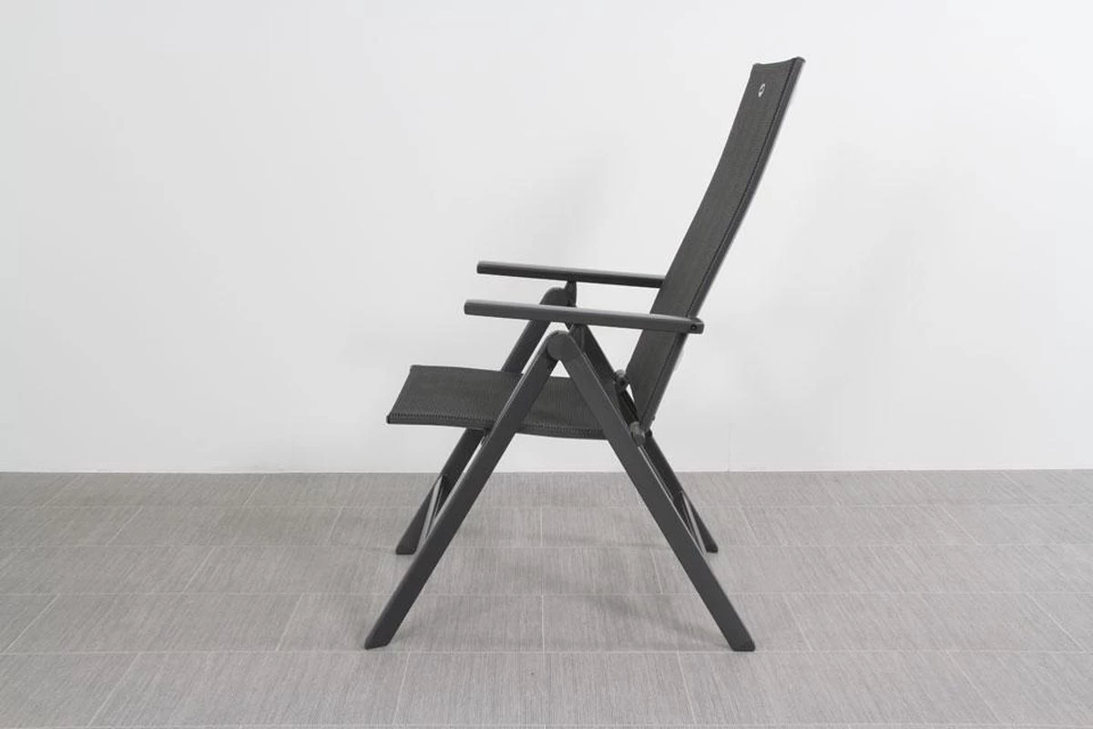 Hartman Aruba Aluminium Tuinstoel - Antraciet Verstelbaar 5 Hartman Aruba Aluminium Tuinstoel - Antraciet Verstelbaar - Afbeelding 3