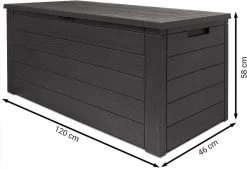 Merkloos Woody Tuin Opbergbox - 324 Liter 45x120x60 Cm - Tuinkussenbox - Antraciet/bruin 23 Merkloos Woody Tuin Opbergbox - 324 Liter 45x120x60 Cm - Tuinkussenbox - Antraciet/bruin -Tuinverzorgings Winkel 1200x823