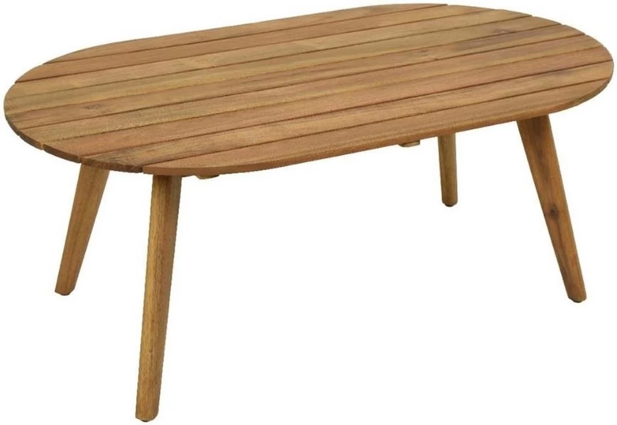 BUITEN Living Seville Lounge Tuintafel | Hardhout | 97x57cm - Ovale Tuintafel 3 BUITEN Living Seville Lounge Tuintafel | Hardhout | 97x57cm - Ovale Tuintafel