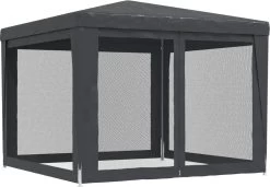 Prolenta Premium Partytent Met 4 Mesh Zijwanden 3x3 M HDPE Antracietkleurig -Tuinverzorgings Winkel 1200x832 1