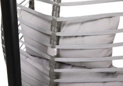 Pro Garden Lowander Hangstoel Egg 191x126x126- Schommelstoel Met Rattan Cocoon En Robuust Stalen Standaard Incl. Kussens - Volledig Inklapbaar - Lichtgrijs -Tuinverzorgings Winkel 1200x840