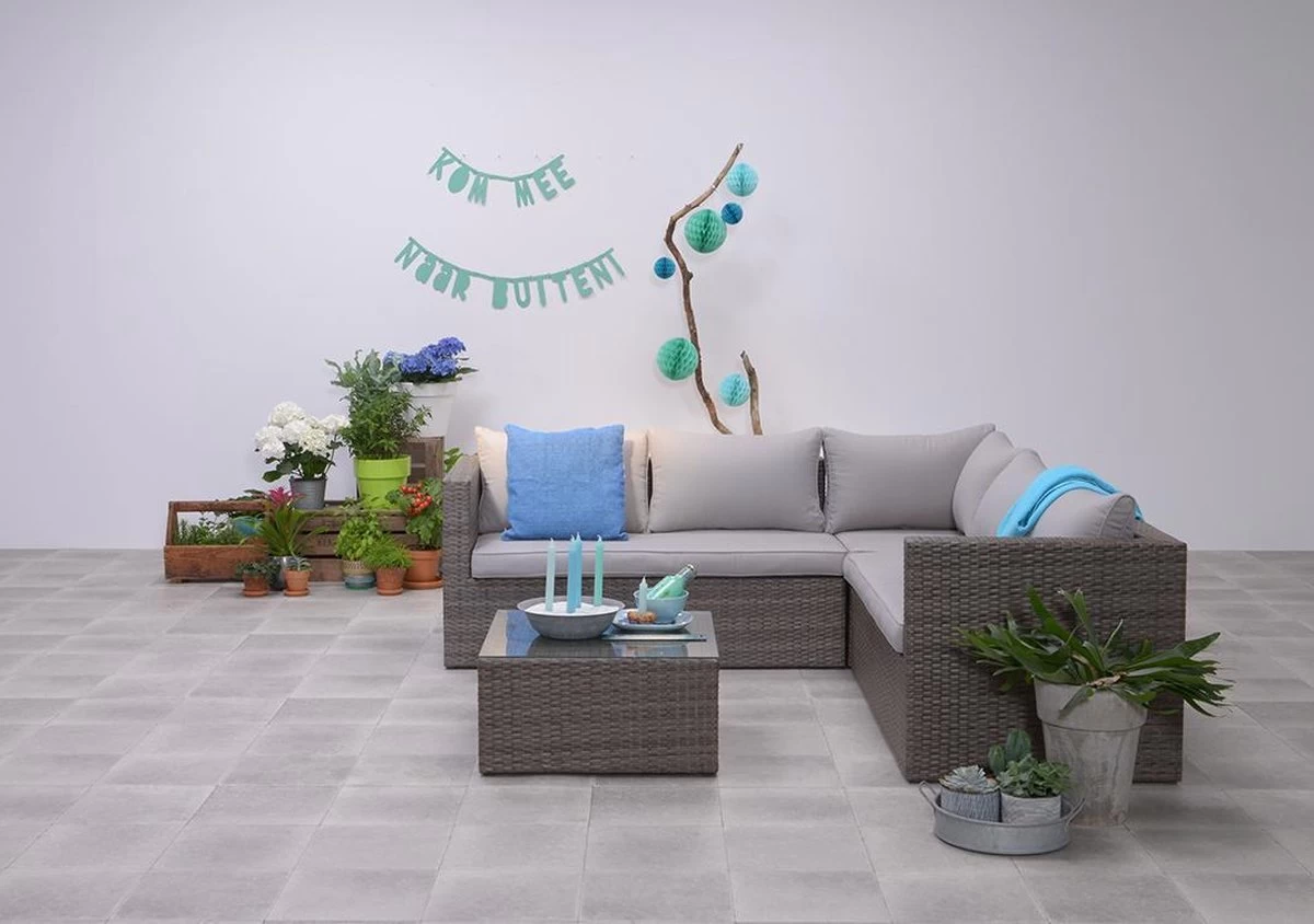 Garden Impressions Montana Loungeset - 4-delig - Bruin 7 Garden Impressions Montana Loungeset - 4-delig - Bruin - Afbeelding 5