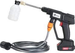 Merkloos Elektrische Accu-Hogedrukreiniger - 20Bar - Multifunctioneel Mondstuk - Draagbaar Oplaadbaar Snoerloos - Reinigingsspuitpistool - Met Rijke Accessoires - Voor Makita 18V-batterij - Voor Auto, Tuin, Terras, Raam (Zwart) -Tuinverzorgings Winkel 1200x858 2