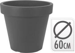 Kunststof Bloempot Antraciet Ø60 Cm - Hoogte 52 Cm -Tuinverzorgings Winkel 1200x861 3