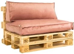 2L Home & Garden Rugkussen Velvet Oud Roze - 120 X 40cm
