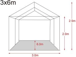 MaxxGarden Partytent - Paviljoen - 300 X 600 X 250 Cm - Met Zijwanden - Waterdicht Pro - 32mm Buizen – Wit 18 MaxxGarden Partytent - Paviljoen - 300 X 600 X 250 Cm - Met Zijwanden - Waterdicht Pro - 32mm Buizen – Wit -Tuinverzorgings Winkel 1200x902 3