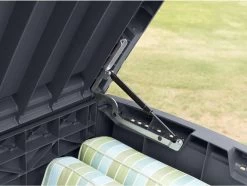 Keter - Borneo Opbergbox - 416 Liter - 129.5 X 62.5 X 70 Cm - Antraciet -Tuinverzorgings Winkel 1200x903