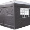Garden Royal Partytent 3x3m Easy Up Grijs Met 4 Zijwanden