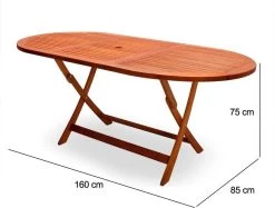 Merkloos Tuintafel Acaciahout - 160x85x75cm - FSC-gecertificeerd -Tuinverzorgings Winkel 1200x908 1