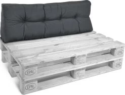Beautissu Style – Palletkussen Set – 1x Zitkussen 120x80 Cm & 1x Rugkussen 120x40 Cm – Graphiet Grijs -Tuinverzorgings Winkel 1200x913 2