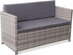 Alice's Garden Loungeset Perugia - 4 Plaatsen - Kleine Tuinset - Wicker - Grijstinten -Tuinverzorgings Winkel 1200x915 5