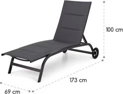 Blumfeldt Limala Tuinstoel - Ligstoel - Relaxstoel - Rugleuning In 6 Standen Verstelbaar - 2 Vielen - Draagkracht: Max. 150 Kg -Tuinverzorgings Winkel 1200x918