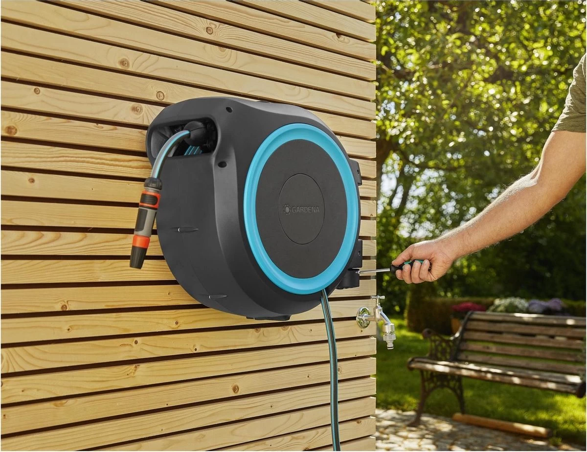 GARDENA - Wandslangenbox Slanghouder - RollUp M/L - 25 Meter - Ø 13 Mm 12 GARDENA - Wandslangenbox Slanghouder - RollUp M/L - 25 Meter - Ø 13 Mm - Afbeelding 10