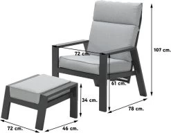 Garden Impressions Max Verstelbare Stoel + Voetenbank -Tuinverzorgings Winkel 1200x933