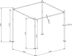 SORARA® Milano Paviljoen - Grijs - 285x300 Cm. -Tuinverzorgings Winkel 1200x939