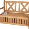 Needs&wants® Houten Tuinbank Met Opbergruimte, 2-zits Kistbank Houten Klassieke Bank Opslag, Grote Tuinopbergbank Van Massief Hout Weerbestendig Voor Buiten Tuin, Balkon, Terras, 115x61x85 Cm, Donker-bruin -Tuinverzorgings Winkel 1200x946