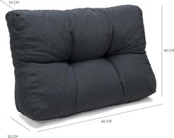 Palletkussen Basic Comfort Rugdeel Halve Pallet Lengte Grijs 60x40x10/20cm -Tuinverzorgings Winkel 1200x955