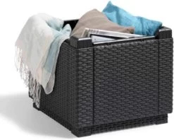 Allibert Opbergpoef Met Deksel - Opbergbox - Bijzettafel Buiten - Tafel - Tuintafel - Opberger -Tuinverzorgings Winkel 1200x964