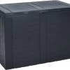 Parya Garden- Opbergbox Kussenbox - Tuinkist 170 Liter - Grijs- 75 X 44 X 53 Cm