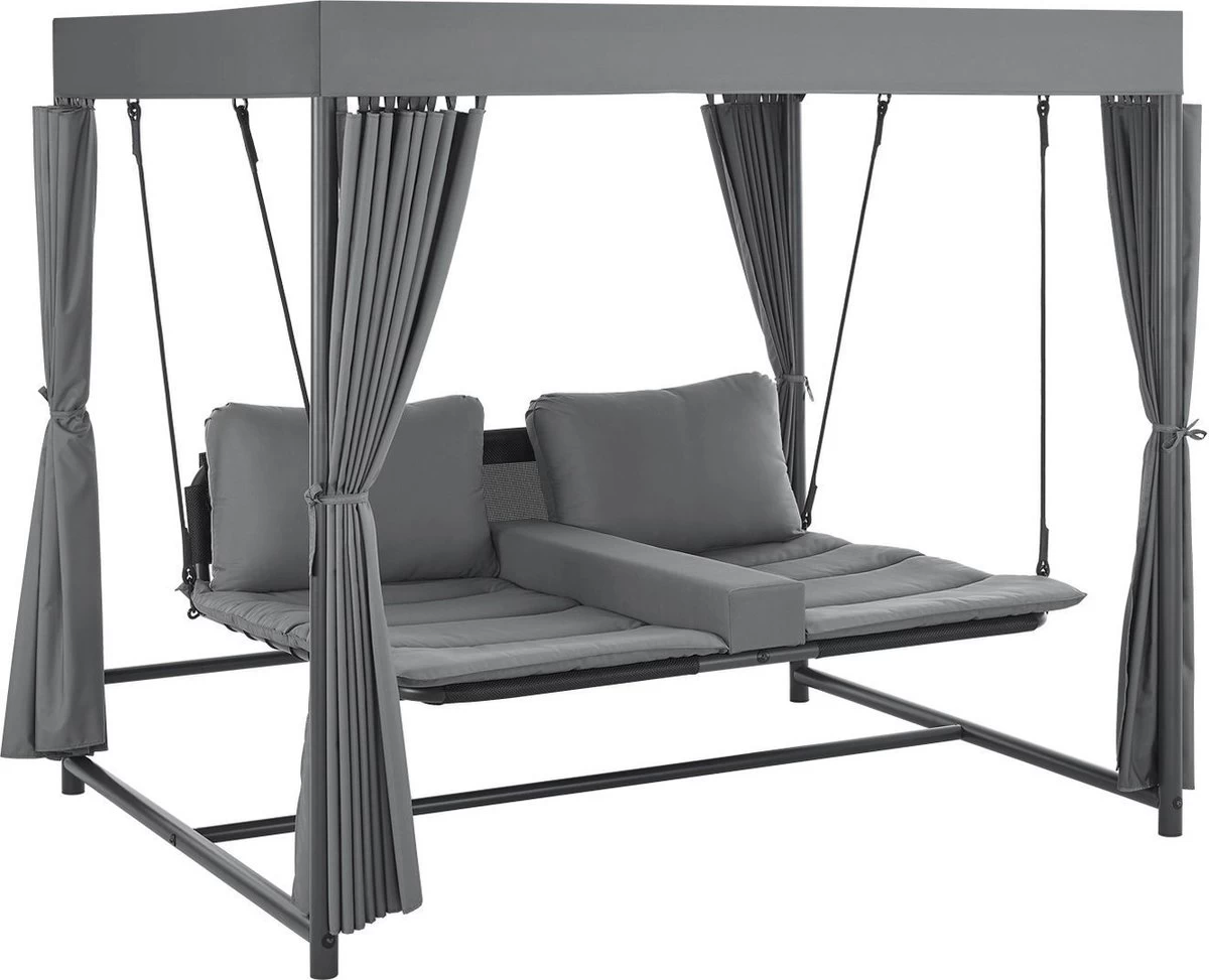 Schommelbank / Ligbank Kassandra - Donkergrijs 19 Schommelbank / Ligbank Kassandra - Donkergrijs - Afbeelding 17