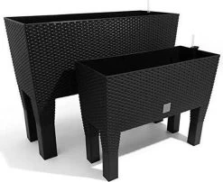 Prosperplast Kunststof Rato Plantenbak Op Poten Met Irrigatiesysteem Antraciet 80 X 33 X 62 Cm - 72 Liter - Balkonbakken/bloembakken -Tuinverzorgings Winkel 1200x979 6