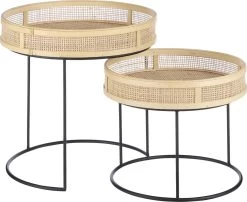 Mica Decorations Leandro Bijzettafel - Set Van 2 - H45 X Ø45 Cm - Zwart -Tuinverzorgings Winkel 1200x983 2