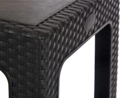 Rotan Bijzettafeltje/plantenverhoger Antraciet Grijs 47 X 47 X 42 Cm Voor Binnen/buiten -Tuinverzorgings Winkel 1200x988