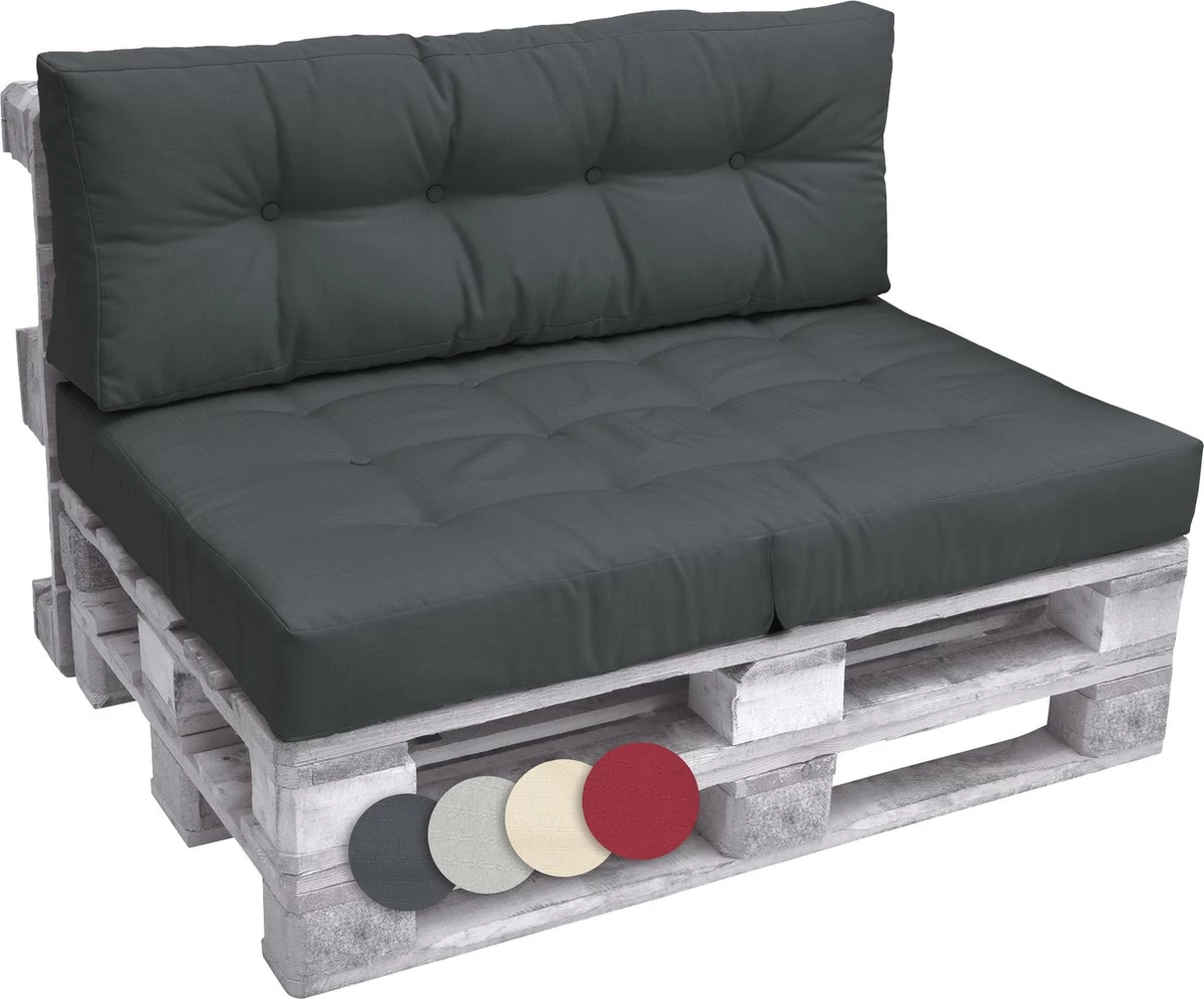 Beautissu Eco Elements Palletkussen – Rugkussen 120x40x15 Cm Voor Palletbank - Kussen Graphiet Grijs - Palletkussens In Matraskussen Kwaliteit 3 Beautissu Eco Elements Palletkussen – Rugkussen 120x40x15 Cm Voor Palletbank - Kussen Graphiet Grijs - Palletkussens In Matraskussen Kwaliteit