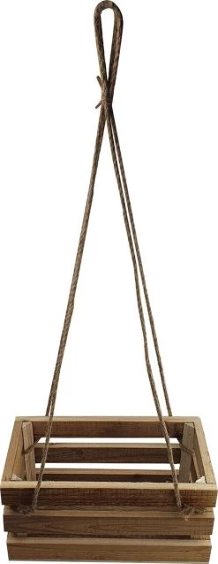 Merkloos Plantenhanger 30x15x15cm | Houten Krat | Handgemaakt | Planten-houder / Hang-plant | Planten Accessoires | Hout | -Tuinverzorgings Winkel 465x1200 1