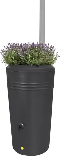 Elho Green Basics Regenton - Regenton - Living Black - Buiten - 200 Liter -Tuinverzorgings Winkel 466x1200