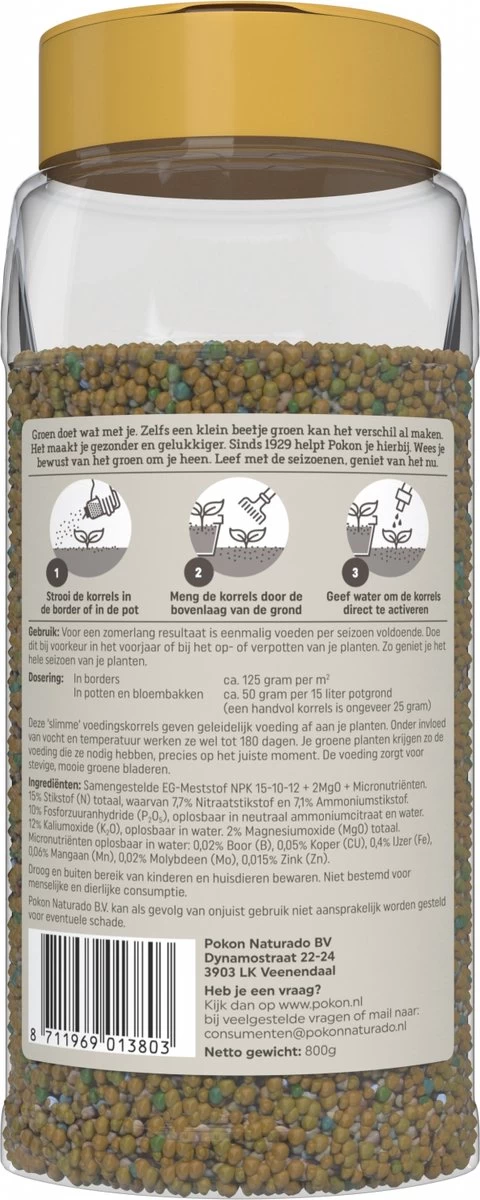 Pokon Voedingskorrels Voor Groene Planten - 800gr - 180 Dagen Voeding - Plantenvoeding 5 Pokon Voedingskorrels Voor Groene Planten - 800gr - 180 Dagen Voeding - Plantenvoeding - Afbeelding 3