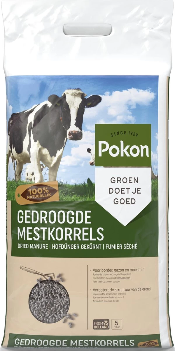 Pokon Gedroogde Mestkorrel - 5kg - Meststof - Geschikt Voor 10m2 Tot 40m2 3 Pokon Gedroogde Mestkorrel - 5kg - Meststof - Geschikt Voor 10m2 Tot 40m2
