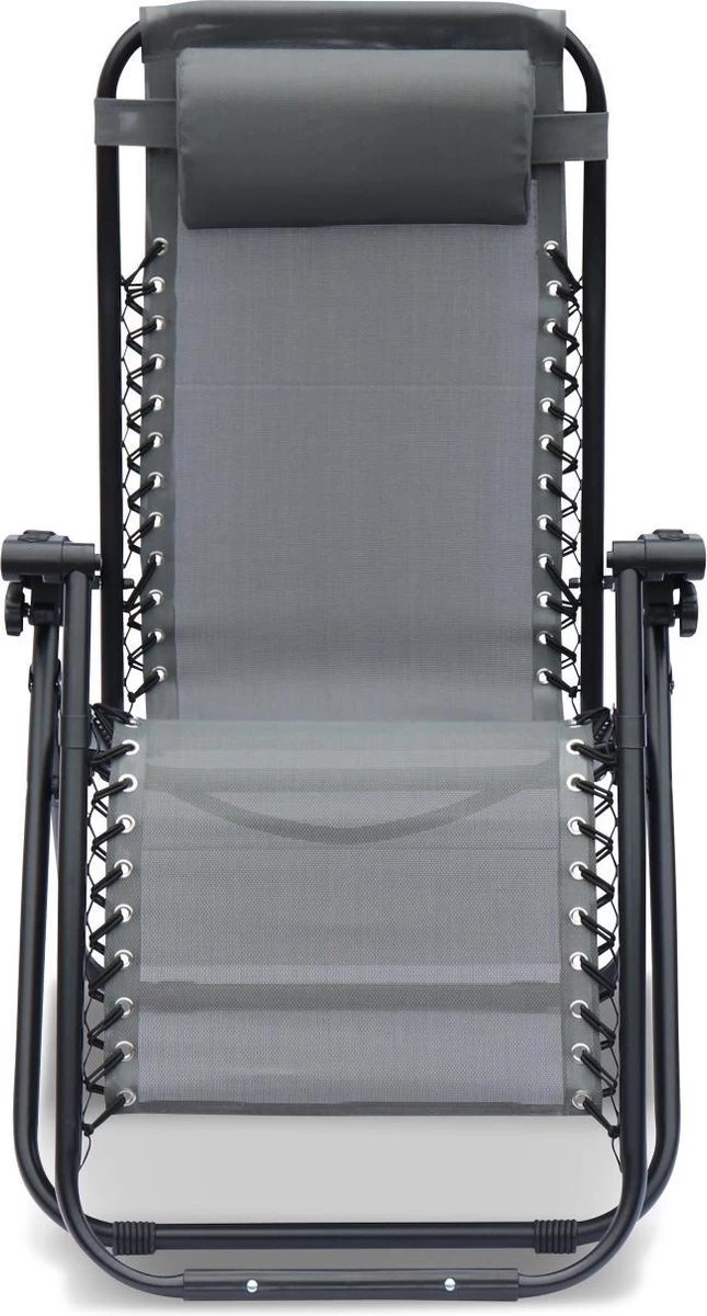 Alice's Garden Campingstoel PATRICK - Set Van 2 - Opvouwbaar - Verstelbaar - Grijs 4 Alice's Garden Campingstoel PATRICK - Set Van 2 - Opvouwbaar - Verstelbaar - Grijs - Afbeelding 2