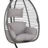 Lowander Egg Hangstoel Cocoon - Voor Binnen & Buiten - Met Standaard - Incl. Kussens