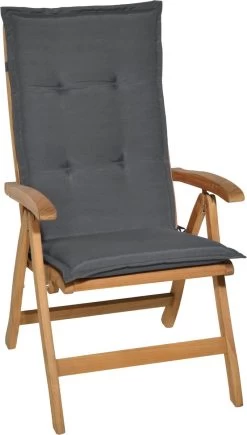 Beautissu Loft HL – Set Van 4 Tuinkussens Hoge Rug 120x50x6 Cm Kussen Grafiet Grijs Tuinstoelkussens Zitkussen Tuinstoel -Tuinverzorgings Winkel 682x1200
