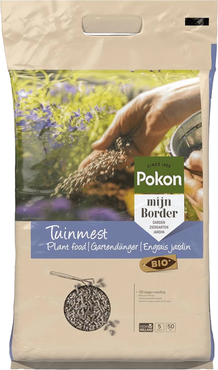 Pokon Bio Tuinmest - 5kg - Meststof (universeel) - 120 Dagen Voeding 9 Pokon Bio Tuinmest - 5kg - Meststof (universeel) - 120 Dagen Voeding - Afbeelding 7