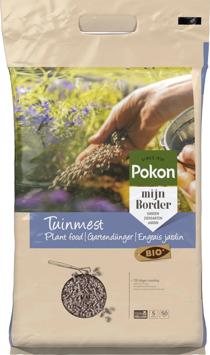 Pokon Bio Tuinmest - 5kg - Meststof (universeel) - 120 Dagen Voeding 3 Pokon Bio Tuinmest - 5kg - Meststof (universeel) - 120 Dagen Voeding
